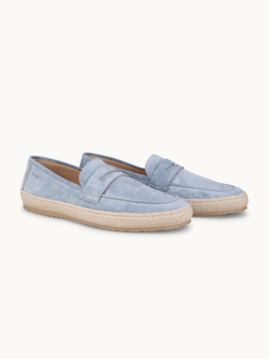 Penny Espadrilles Loafer - Premium Light Blue Suede Slip on Shoes for both casual and formal settings