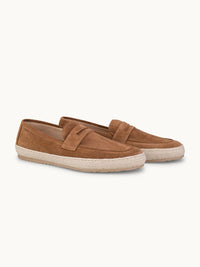 Penny Espadrilles Loafer - Premium Brown Suede Slip on Shoes for both casual and formal settings