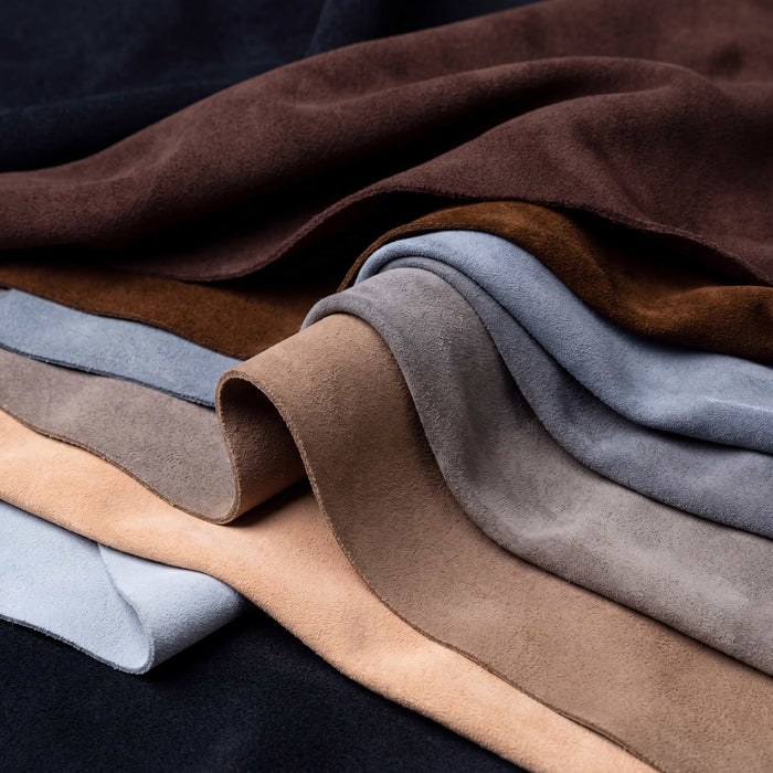 Hand-cutting the Suede